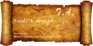 Tusák Arnold névjegykártya