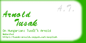 arnold tusak business card